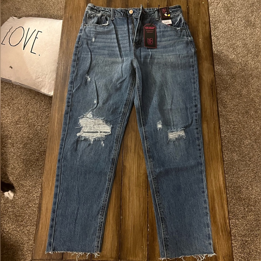 Distressed Boyfriend Fit Denim
